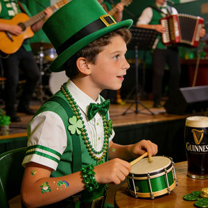 Tatouages temporaires pour le visage en or irlandais Shamrock de qualité supérieure, nouvelle arrivée, faveurs de fête pour la Saint-Patrick, vente en gros - Product Image 4