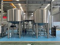 Équipement de brassage en acier inoxydable de qualité supérieure 2000L 20HL/20BBLE Brasserie commerciale avec moteur Contrôle semi-automatique