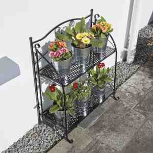 Plant Pot Stand Garden Flower Herb Display Folding Tiered Shelving for Outdoor &amp; Indoor - Product Image 4