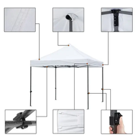 Tente Pop-up Facile à Installer avec Logo Imprimé Découpé pour Activation de Sponsoring, Promotion de Marque, Journée Sportive, Stand de Vendeur, Salon Professionnel