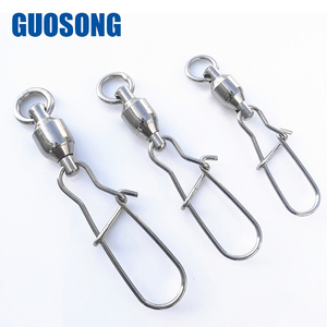 Thép Không Gỉ Câu Cá Xoay Snap Bóng Mang Xoay Kết Nối Rắn Hàn Nhẫn Với Duo Khóa Snap Câu Cá Giải Quyết - Product Image 4
