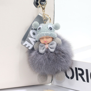 <span class=keywords><strong>Porte</strong></span>-clés en peluche moelleux, <span class=keywords><strong>porte</strong></span>-clés bébé endormi doux, <span class=keywords><strong>porte</strong></span>-clés mignons pour femmes et filles, cadeau en vrac pour décorations charmantes - Product Image 6