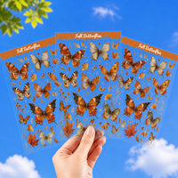 Autocollants personnalisés découpés à la forme, transparents, pour l'automne, haute définition, imperméables et résistants aux rayures, pour la décoration d'automne et l'emballage cadeau