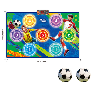 <span class=keywords><strong>Tapis</strong></span> de football mural avec musique et deux ballons, jeu d'entraînement <span class=keywords><strong>interactif</strong></span> pour le développement des compétences et le plaisir de jeu en intérieur - Product Image 5