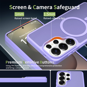 Высококачественный чехол для телефона с эффектом кожи, магнитный, для Samsung S26 Ultra, фиолетовый, чехол-накладка для мобильного телефона Samsung S25 24 23 22 - Product Image 6