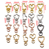 Ouvrable Métal Sping Fermoir Étoile Coeur Chat Fleur Anneau Mousqueton Porte-clés Sac Pet Chien Boucles Connecteur DIY Fabrication de Bijoux