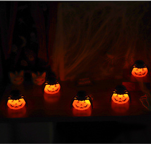 Vela LED de Halloween con diseño de araña y <span class=keywords><strong>calabaza</strong></span>, decoración para fiestas de Halloween, vela de terror para crear ambiente - Product Image 5