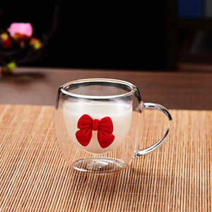 Taza <span class=keywords><strong>de</strong></span> princesa DIY <span class=keywords><strong>de</strong></span> alta calidad para niñas, lazo rosa y flor rosa, vasos <span class=keywords><strong>de</strong></span> vidrio para jugo y leche - Product Image 6