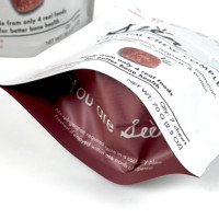 Pochette debout imprimée personnalisée sac de casse-croûte scellé à fermeture à glissière pour fruits secs pour sushi lait gelée de nourriture pour animaux de compagnie avec déchirure feuille d'aluminium