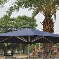Table de jardin avec parapluie pliable, mobilier d'extérieur, ombrelle de plage, soleil