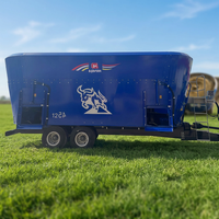Chariot mélangeur d'aliments TMR (Total Mixed Ration) en acier NM400 pour l'élevage de bovins, ovins et autres animaux d'élevage, pour le traitement des aliments et la ferme