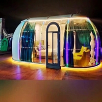 Tente dôme transparente Hébergement de luxe Écotourisme Nature Immersion Tente de luxe Vues panoramiques Tente dôme géodésique écologique