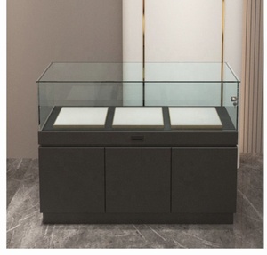 Vetrina Espositiva Moderna Personalizzata Bianca per Orologi <span class=keywords><strong>e</strong></span> Gioielli con Ripiani in Vetro <span class=keywords><strong>e</strong></span> Luce LED per Bancone Negozio - Product Image 1
