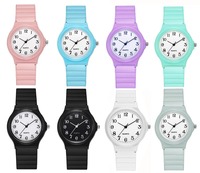 Simplicité montres à quartz pour dames enfants étanche bracelet en plastique à la mode vente en gros fournisseur de montres