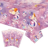 Lot de vaisselle jetable Astronaute Galaxie Violette en gros – Assiettes, gobelets, serviettes en papier pour fête d'anniversaire sur le thème de l'espace pour enfants