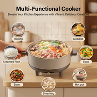 Casserole électrique multifonctionnelle 1500W pour fruits de mer, petite et rapide, idéale pour la famille