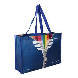 Recyclable PET non woven tote shopper bag Thermal Dye Sublimation printing