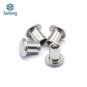 Rivets semi-tubulaires en acier inoxydable 304 plaqués nickel, tête ronde, norme ISO, fixations industrielles certifiées ISO 9001 - Product Image 1