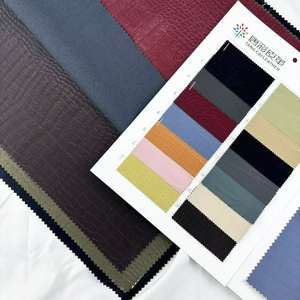 جلد تمساح مخصص جلد صناعي جاكيت بنطلون ملون منقوش تمساح عصري مقاوم للماء للملابس الجاهزة - Product Image 1