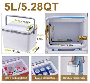 Портативный охладитель для напитков на 6 банок с ручкой, OEM, для продаж и корпоративных подарков от производителей - Product Image 5