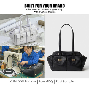 fábrica personalizada al por mayor bolsos de estilo de moda cuero genuino señoras bolso de hombro bolso de mano de las mujeres - Product Image 1
