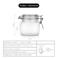 Pot en plastique transparent pour conserver du miel, pot de 380g, livraison gratuite, vente en gros, pour animaux domestiques