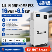 Offre Spéciale : Pack Batterie LiFePO4 Tout-en-un 16 kWh + 6,5 kW pour Stockage d'Énergie Domestique avec Onduleur Hors Réseau 6,5 kW Intégré + Équilibreur Actif + Wi-Fi