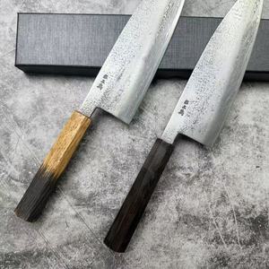 Yieryi nuevo acero al carbono plata forjado a mano cuchillo de cocina japonés mango de madera estilo Deba cuchillo de Chef para cocina restaurante - Product Image 4