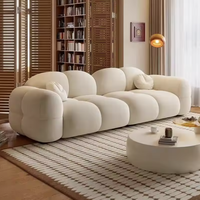Meilleures ventes : Ensemble de canapés et poufs de salon au design moderne, style crème, en velours côtelé uni, mobilier modulaire inclinable et relaxant