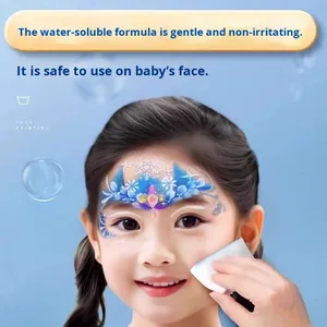 Kit de Pintura Facial y Corporal MEKOLOR para Niños y Adolescentes, 6 Colores <span class=keywords><strong>Arcoíris</strong></span>, a Base de Agua, Lavable, Inofensivo para la Piel, 25g, en Barra - Product Image 4