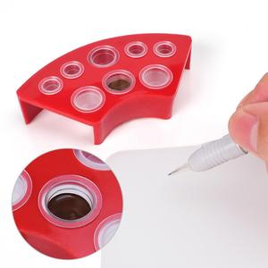 Support de 8 compartiments en plastique non toxique pour coupelles d'encre de tatouage et pigments PMU, pour la formation et la pratique du maquillage permanent - Product Image 6