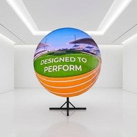 Pantalla LED Esférica para Exteriores P6, Alto Brillo, IP65 Impermeable, Ángulo de Visión de 360°, Video Wall LED para Señalización Digital
