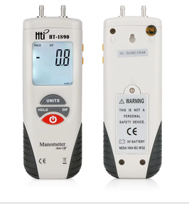 ผู้ผลิต HTI จากประเทศจีน เครื่องวัดความดันแบบดิจิตอล HTI รุ่น High Differential Manometer 150 PSI วัสดุ ABS รุ่น HT-1895 - Product Image 2