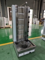 Machine à kebab en acier inoxydable à 6 brûleurs, grill à kebab