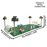 MOOXI Bricks MOC4172 Terrain de basket-ball et de football en plastique, modèle d'assemblage DIY, jouets éducatifs, ensembles de blocs de construction, jouets pour enfants