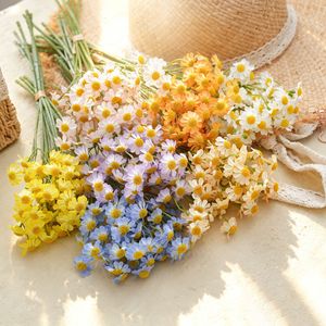 Bouquet de marguerites artificielles CallaFloral, blanc, rose, jaune, orange, bleu, violet, réaliste, décoration de mariage, artisanat, bouquet à main - Product Image 2