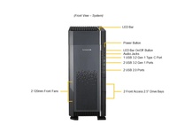 SYS-551A-T 5U Tower Workstation Intel Xeon W-3400/3500 LGA-4677 16DIMM DDR5 RECC PCIe5.0x16 Pengembangan AI Rendering Simulasi