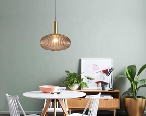 Retro Bắc Âu phòng ăn Đèn Sáng Tạo Nhật Bản thanh đèn chùm trong nhà kính toàn cầu đầy màu sắc treo ánh sáng mặt dây chuyền - Product Image 6