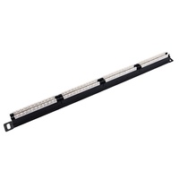 Panneau de brassage Cat6A haute densité 0,5U 24 ports, 19 pouces, pour montage en rack, avec câbles Ethernet RJ45, pour centre de données