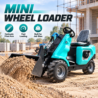Vente directe usine – Mini-chargeuse agricole 3 roues motrices, chargeuse compacte à essence pour ferme, chargeuse à trois roues à vendre