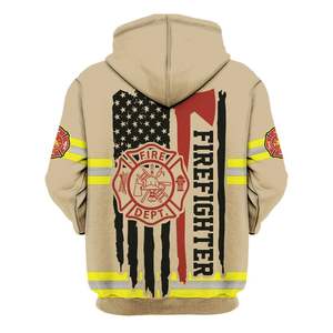 Sudadera con capucha de bombero con nombre personalizado y envío directo al por mayor para Rescue Hero, sudadera con estampado personalizado para hombre y mujer, ropa de invierno - Product Image 3