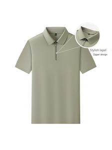 <span class=keywords><strong>Disan</strong></span>-Camiseta Polo Informal de Manga Corta para Hombre, Jersey con Media Cremallera Antibacteriano 7A Lassel Ice Muscle Solid, Tecnología Traceless - Product Image 2