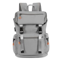 Sac à dos pour ordinateur portable en nylon imperméable tendance, grande capacité, avec logo personnalisé, pour étudiants, sport et voyage, avec port USB