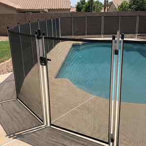 <span class=keywords><strong>Clôture</strong></span> <span class=keywords><strong>de</strong></span> piscine amovible et portable en aluminium avec lames fines en <span class=keywords><strong>PVC</strong></span> pour balcon - Product Image 1