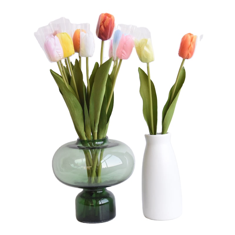 New Arrival Artificial Flowers Tulip Home Garden Wedding Decoration Real Touch Simulation Flower Tulip Mothers Day Gift 2023