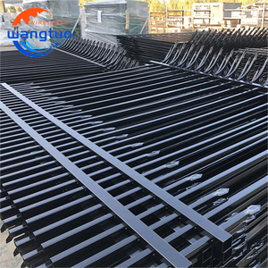 Ngoài trời kim loại thép an toàn hàng rào pickets thép giáo hàng đầu picket rèn sắt hàng rào Bảng điều khiển thép kim loại picket hàng rào trang trí - Product Image 2