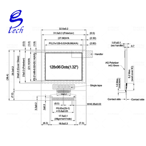 Pantalla LCD OLED de 1,32 pulgadas SSD1327, pantalla pequeña de 128x96 con puerto paralelo SPI/IIC - Product Image 4