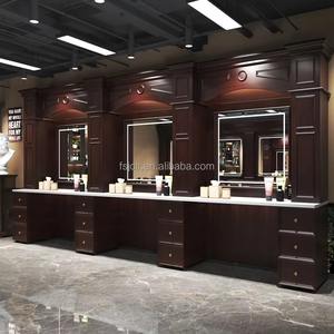 Estación <span class=keywords><strong>de</strong></span> Espejo para Barbería y Salón <span class=keywords><strong>de</strong></span> Belleza, Multifuncional, Duradera, <span class=keywords><strong>de</strong></span> Madera, Moderna, Retro, Muebles <span class=keywords><strong>de</strong></span> <span class=keywords><strong>Segunda</strong></span> <span class=keywords><strong>Mano</strong></span> para Centro Comercial, 2 Piezas - Product Image 4