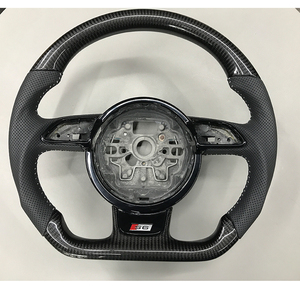 Volante de fibra de carbono personalizado <span class=keywords><strong>A6</strong></span> S6 RS6 <span class=keywords><strong>C7</strong></span> 2016-2018 Volante de repuesto para <span class=keywords><strong>Audi</strong></span> S6 <span class=keywords><strong>C7</strong></span>.5 2016-2018 Rueda de carbono LED - Product Image 1