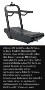 Draagbare, gebogen loopband met magnetische bediening, verstelbare weerstand, commerciële fitnessapparatuur, elektrisch, inloopbaar, van staal - Product Image 5